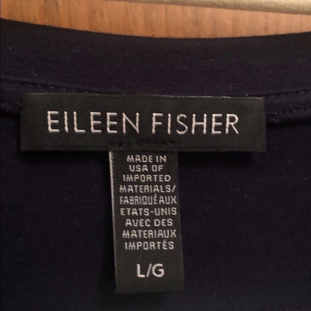 Eileen Fisher Women’s Navy Short Sleeve Crew Tunic - Picture 2 of 5